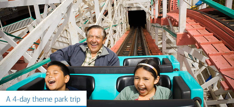 A 4-day theme park trip