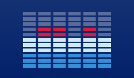 Music volume levels illustration