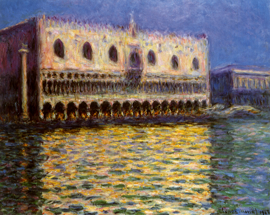Painting: The Doge’s Palace, or Palazzo Ducale, by Claude Monet
