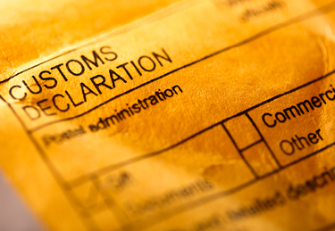 Customs declaration form