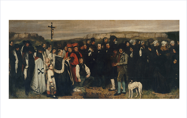 Gustave Courbet’s A Burial at Ornans, painted between 1849 and 1850